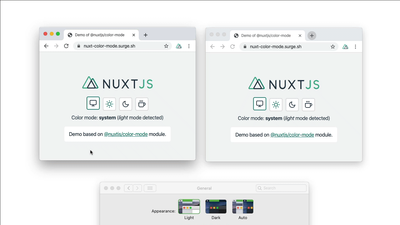 Nuxt 颜色模式演示